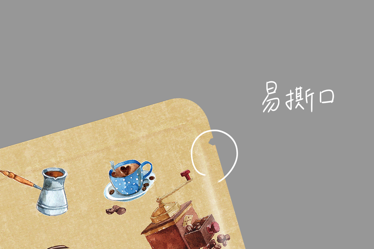 耳掛單袋 | 彩圖鋁箔 | 藝術家系列灰
